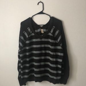 NWT We the Free Blue/brown Lou stripe sweater
